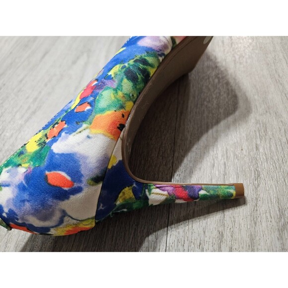 Liz Claiborne Women's Peep Toe Heels Multicolor Ivy Floral Pumps Shoes 10M - Picture 9 of 16